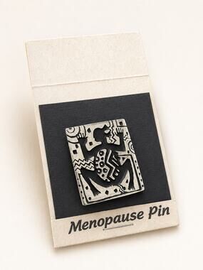 Vintage Alice Seely Pewter Fetishes Menopause Brooch Pin 2000